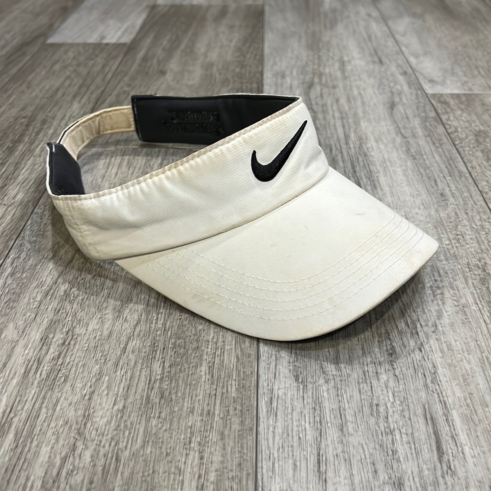 Nike golf visor with real estate mortgage logo one size fits all